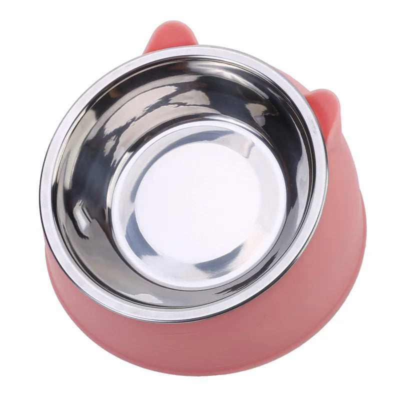 Gamelle inclinée inox pour chat bol amovible et socle surélevé – vue 4