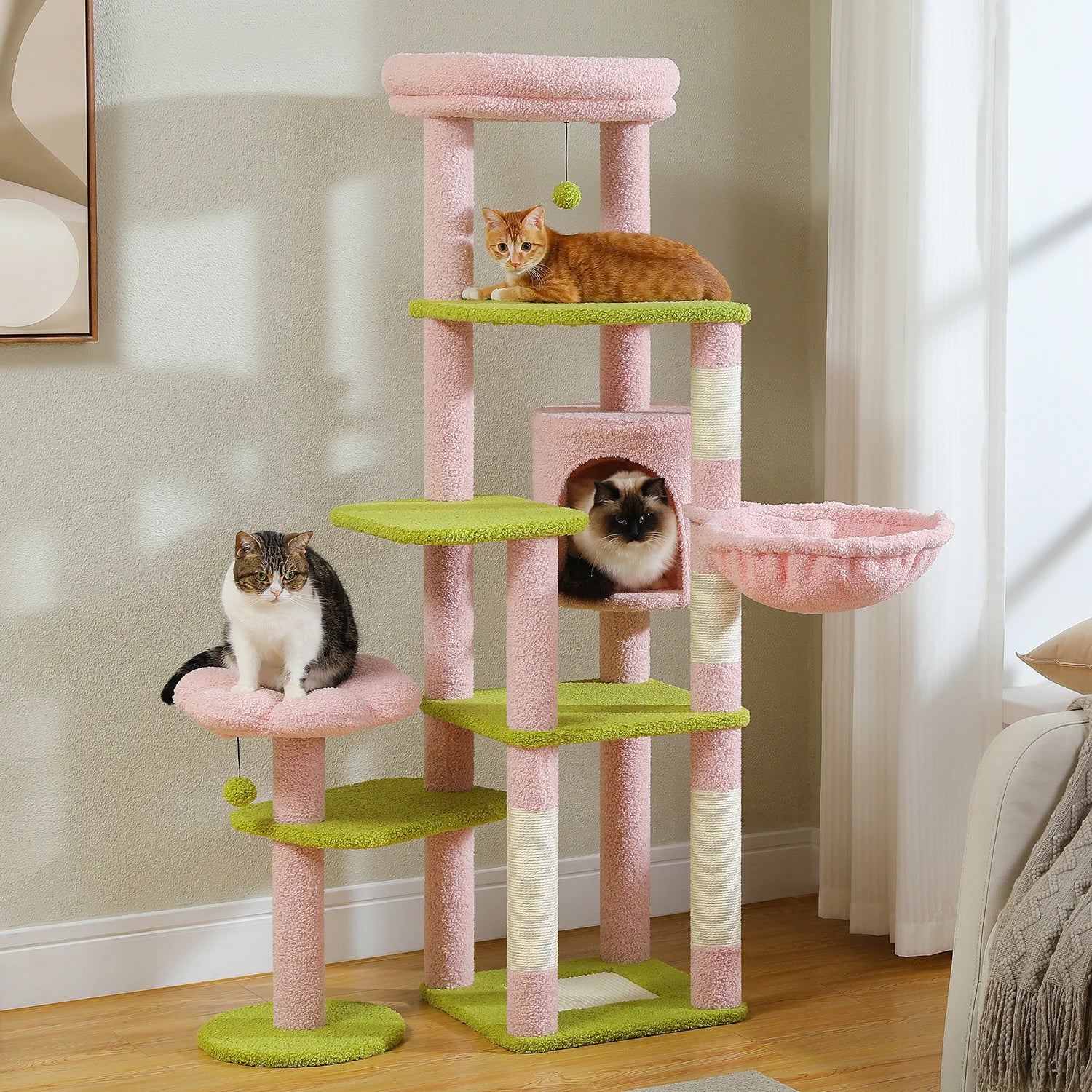 L'Oasis – Arbre à Chat Organique & Stabilité Maximale (150 cm)