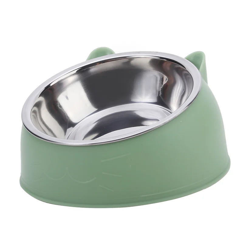 Gamelle inclinée inox pour chat bol amovible et socle surélevé – vue 1