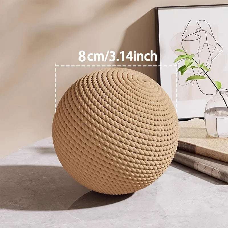Balle en sisal géante pour chat 8 cm jouet interactif – vue 3
