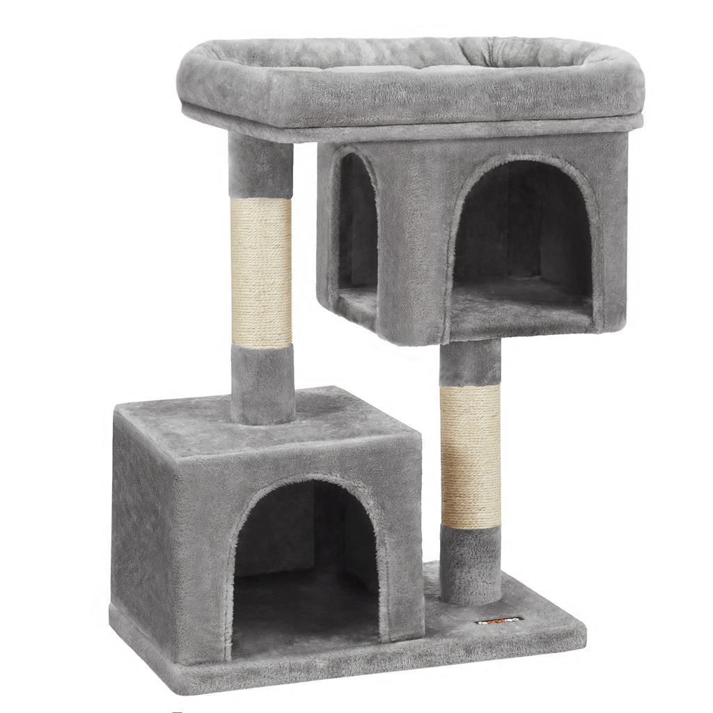 Le Manoir de Louna – Petit Arbre à Chat avec Double Niche et Perchoir Confort