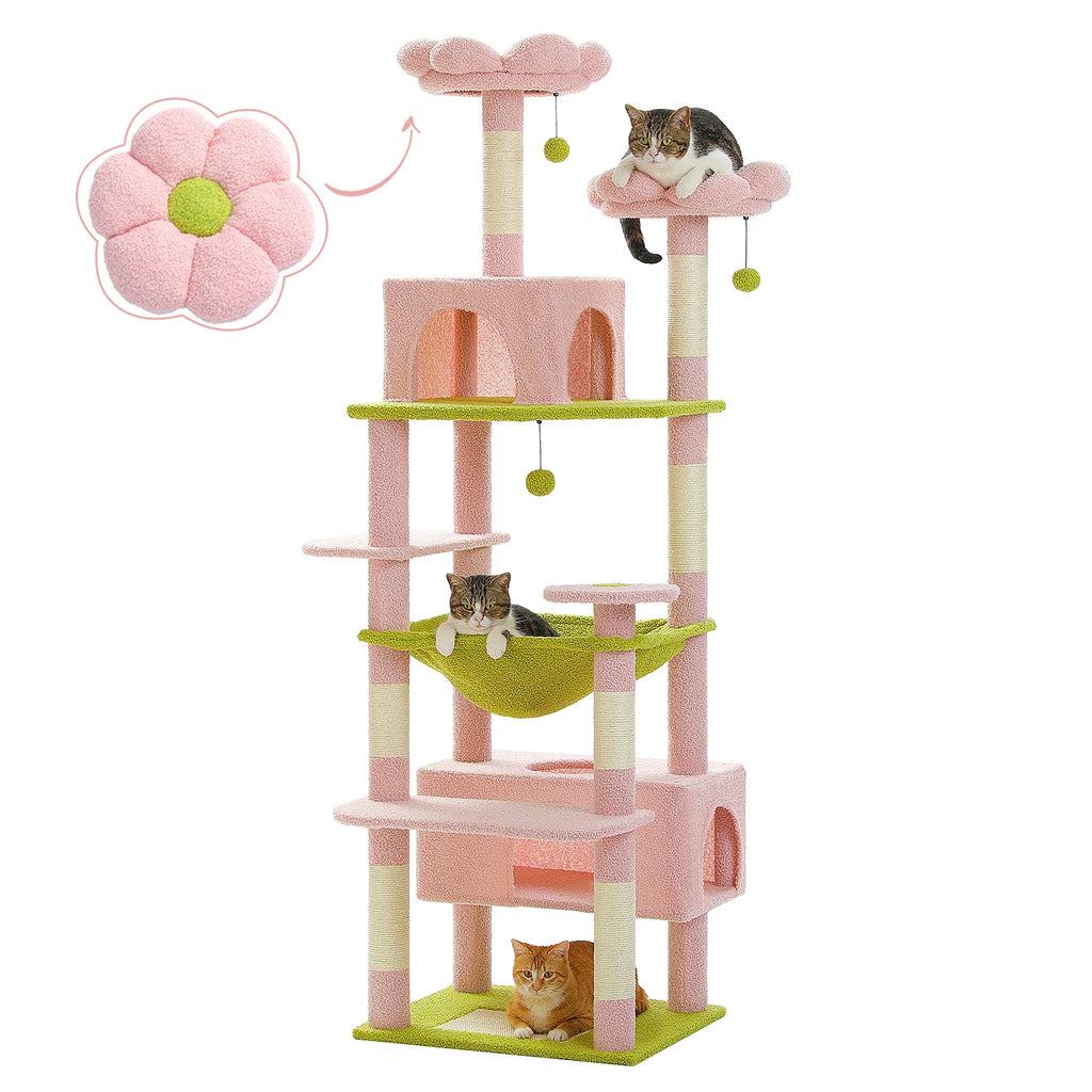 Le Sanctuaire – Arbre à Chat XXL & Confort Communautaire (184 cm)