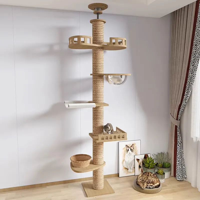 La Tour Sérénité – Arbre à Chat Sol-Plafond Compact