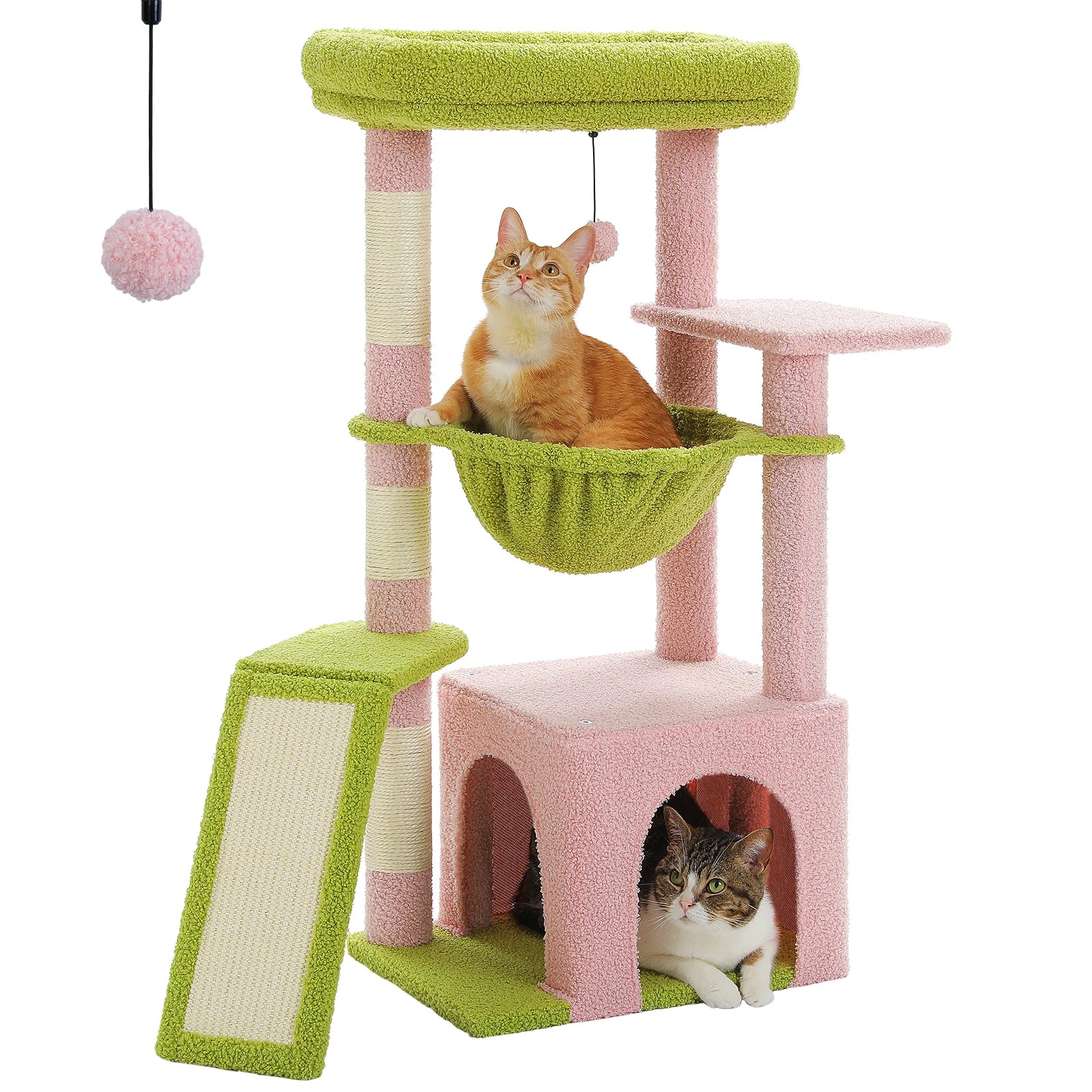 La Cabane de Nena – Petit Arbre à Chat avec Hamac, Niche et Échelle Griffoir