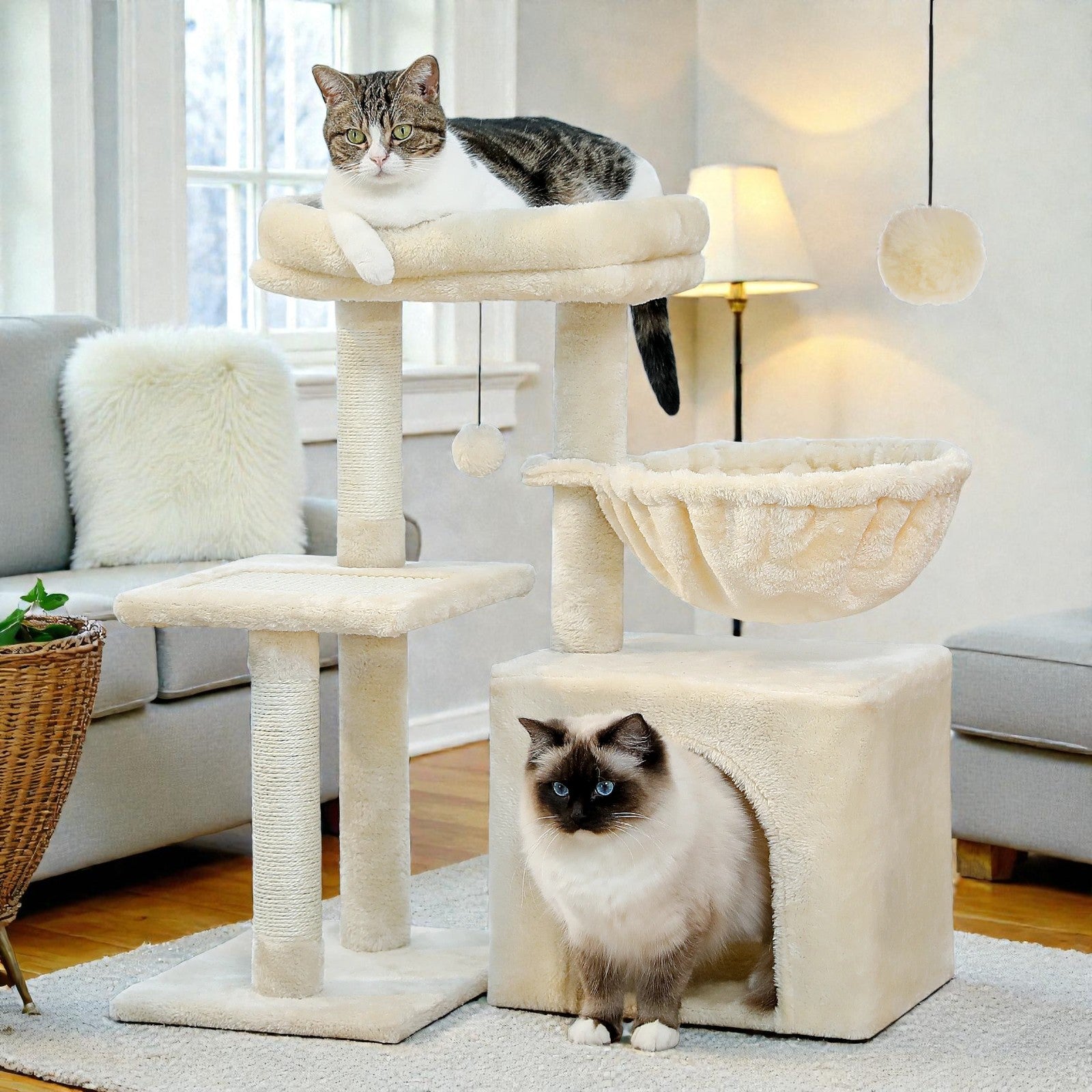 L’Escale Urbaine – Petit Arbre à Chat Compact (73 cm)