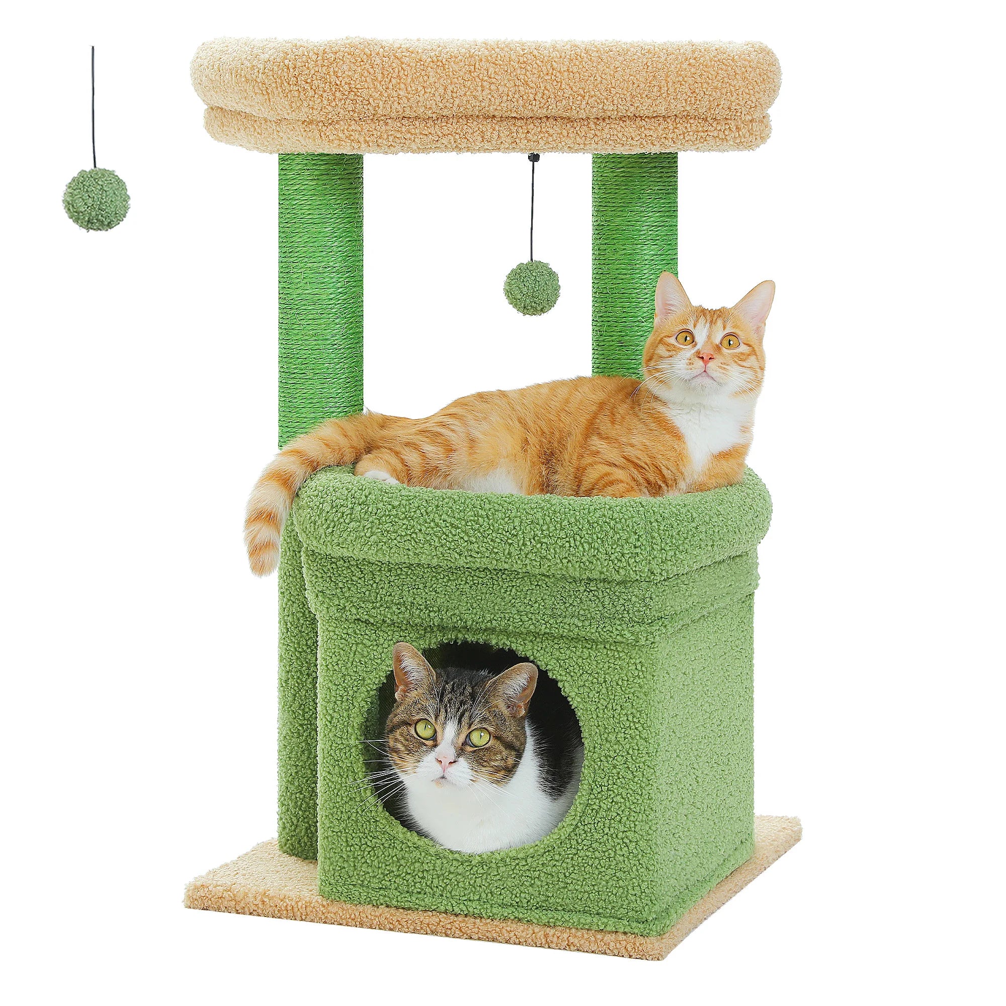 Le Refuge Douillet – Petit Arbre à Chat avec Niche Confort et Griffoirs en Sisal