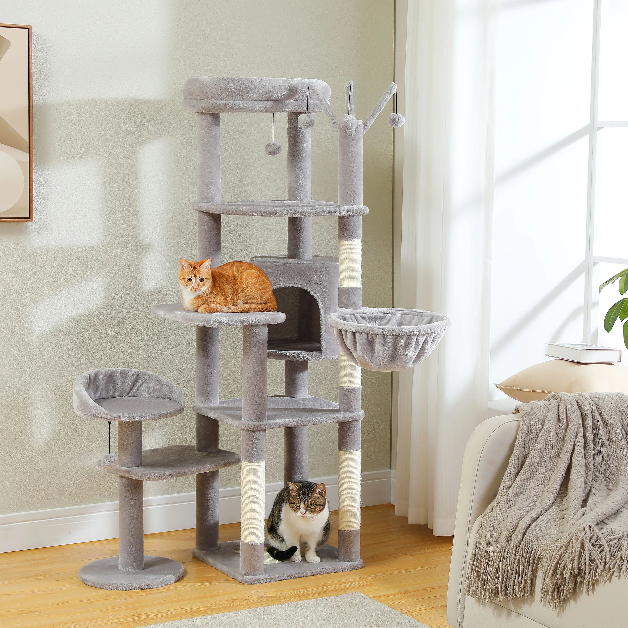 L'Oasis – Arbre à Chat Organique & Stabilité Maximale (150 cm)