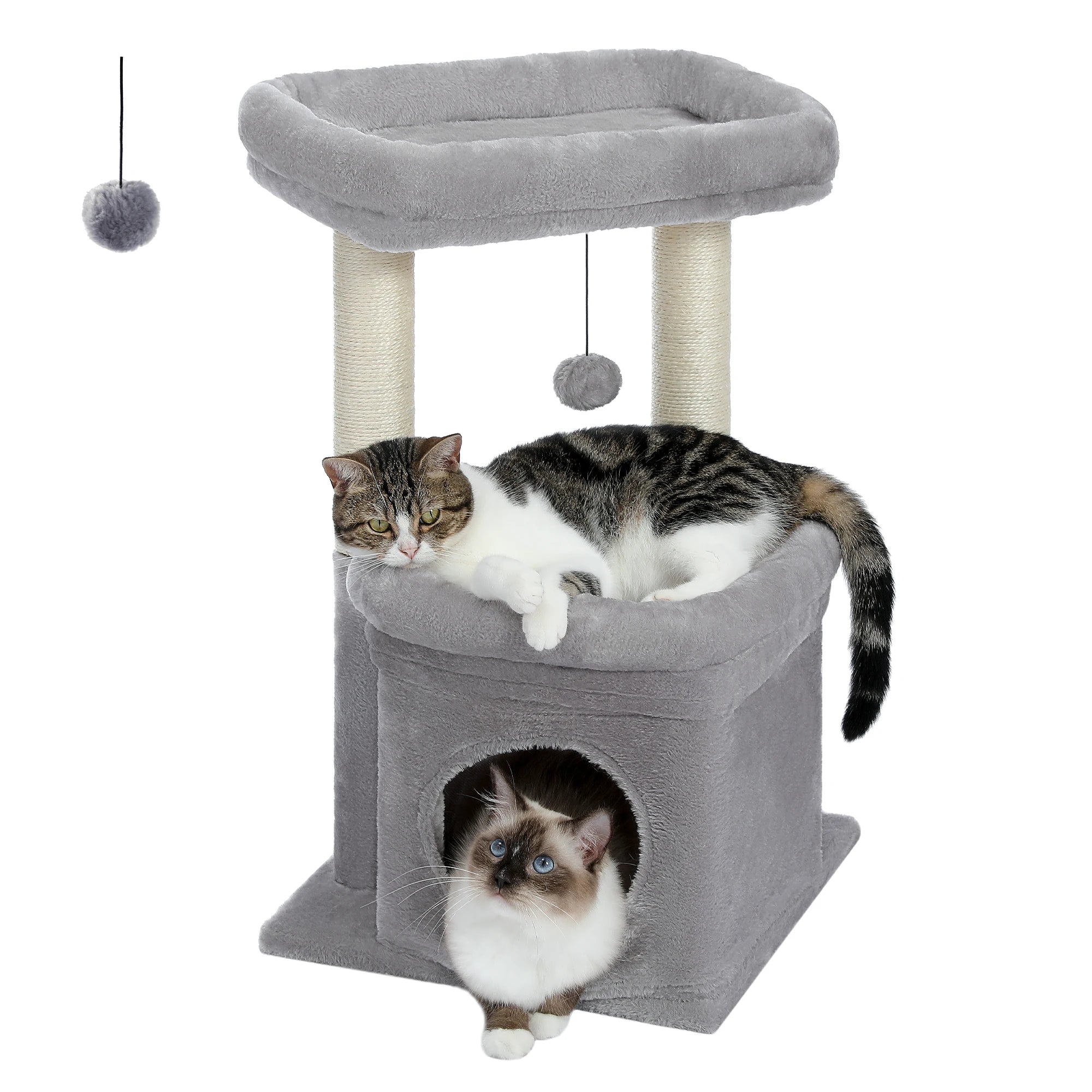 Le Refuge Douillet – Petit Arbre à Chat avec Niche Confort et Griffoirs en Sisal