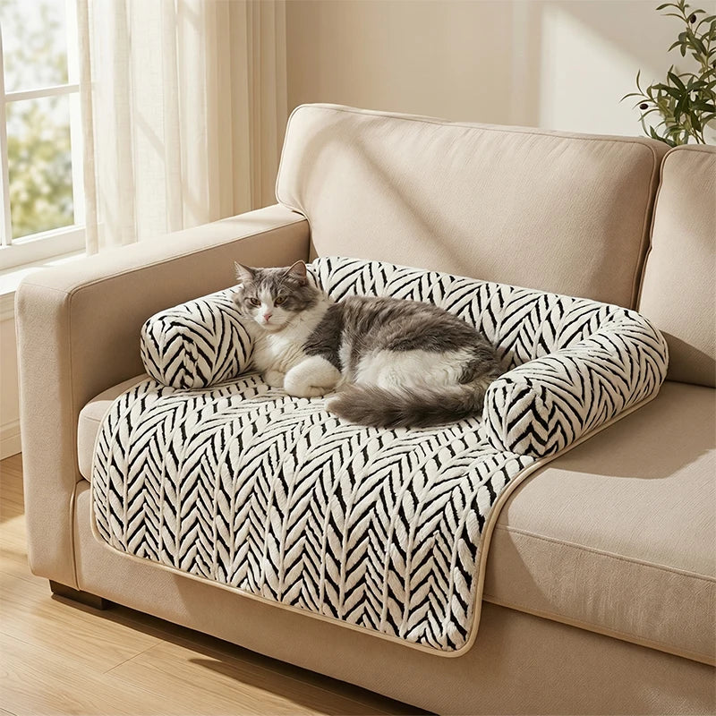 Le Tapis Matelassé Zèbre – Tapis de Couchage et Protection de Canapé