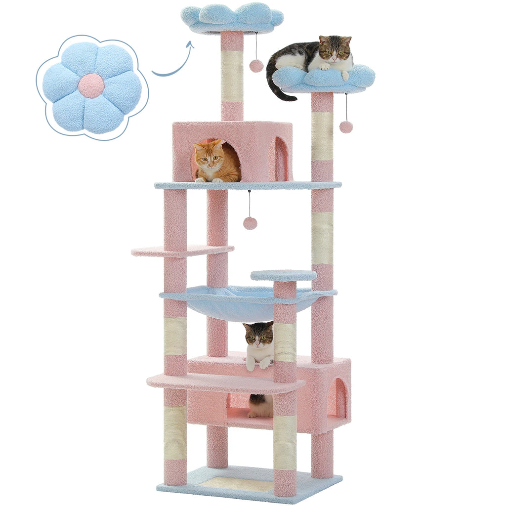 Le Sanctuaire – Arbre à Chat XXL & Confort Communautaire (184 cm)