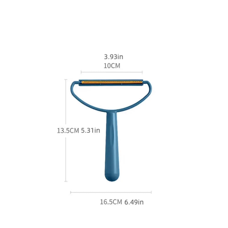 Brosse anti-poils de chat double face racloir textile 2-en-1 – vue 6