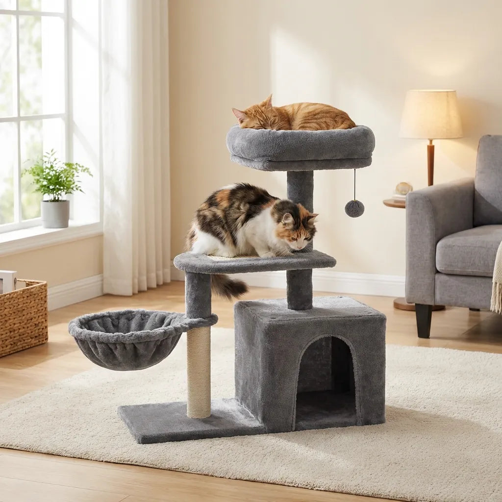 L’Escale Urbaine – Petit Arbre à Chat Compact (73 cm)