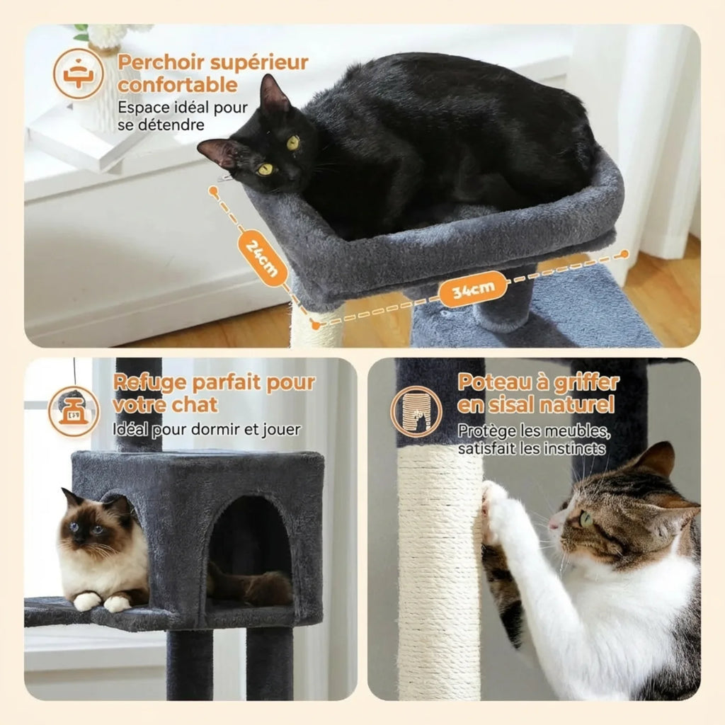 Le Panorama – Arbre à Chat Compact (113 cm)