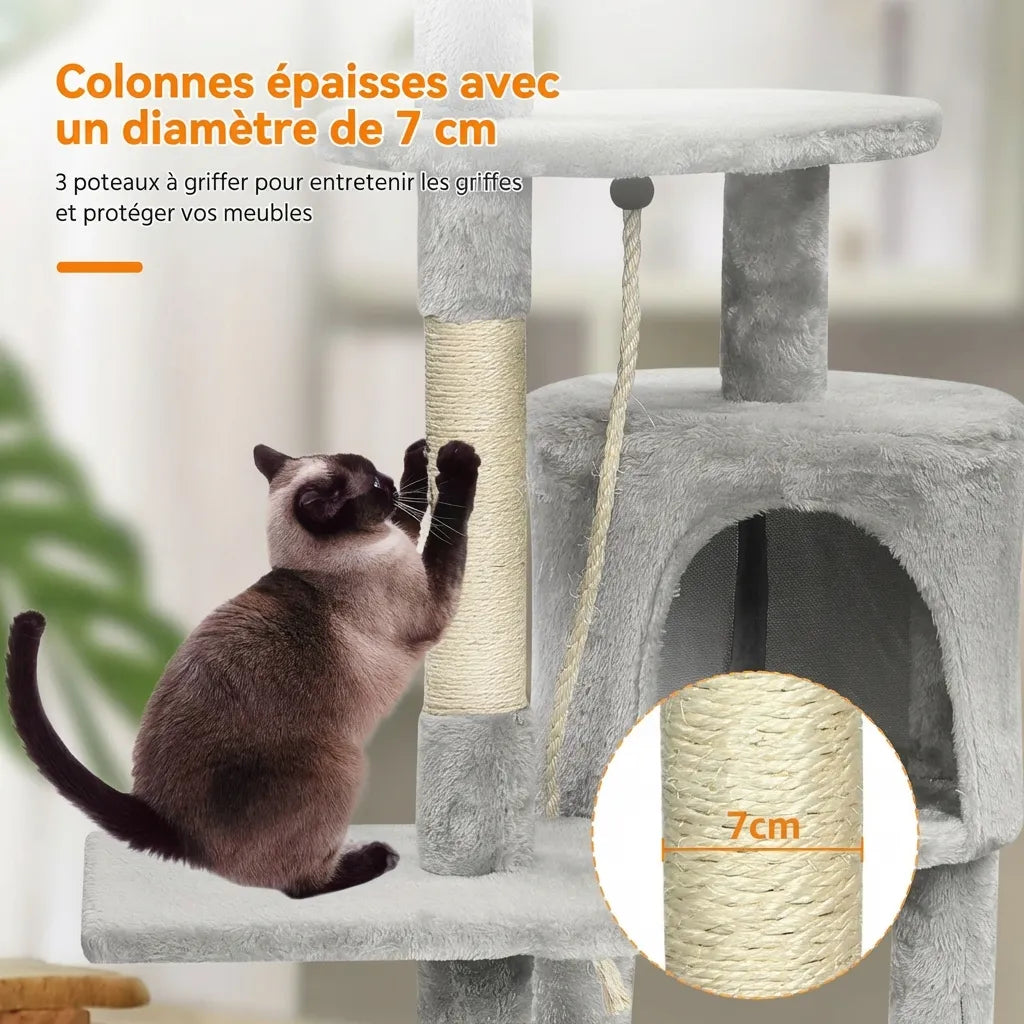 Le Cocon de Luna – Petit Arbre à Chat Multi-Niveaux (112 cm)