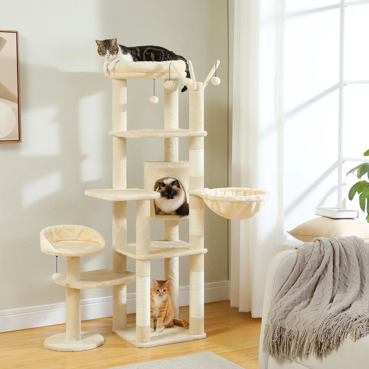 Arbre à chat Maine Coon L'Oasis 150 cm – vue 1