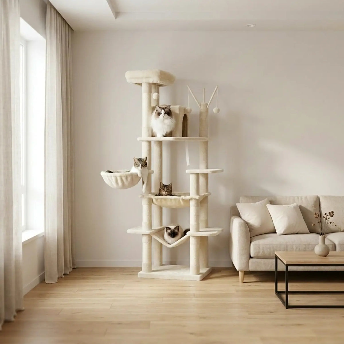 Arbre à chat XXL Le Duplex 180 cm – vue 1