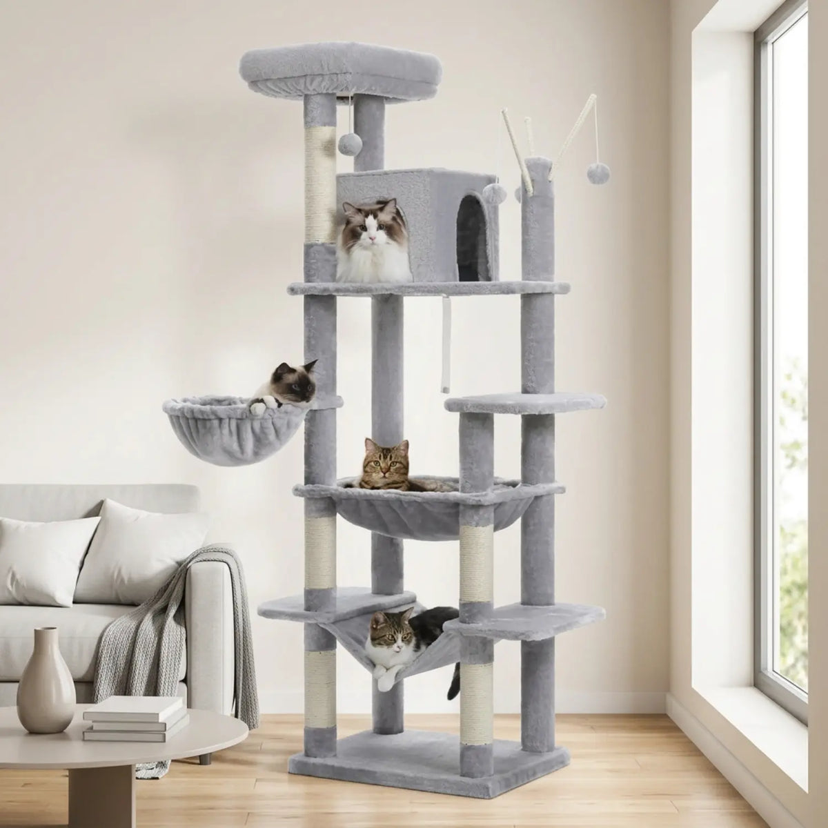 Arbre à chat XXL Le Duplex 180 cm – vue 3