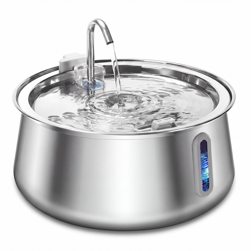 Fontaine à eau inox pour chat 4 L La Fontaine Inox Pureté – vue 8