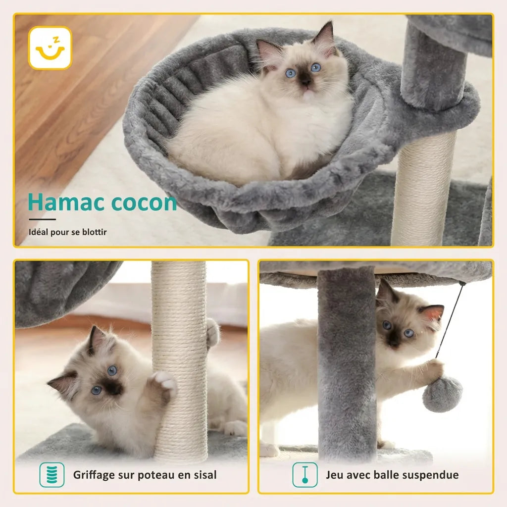 L’Escale Urbaine – Petit Arbre à Chat Compact (73 cm)