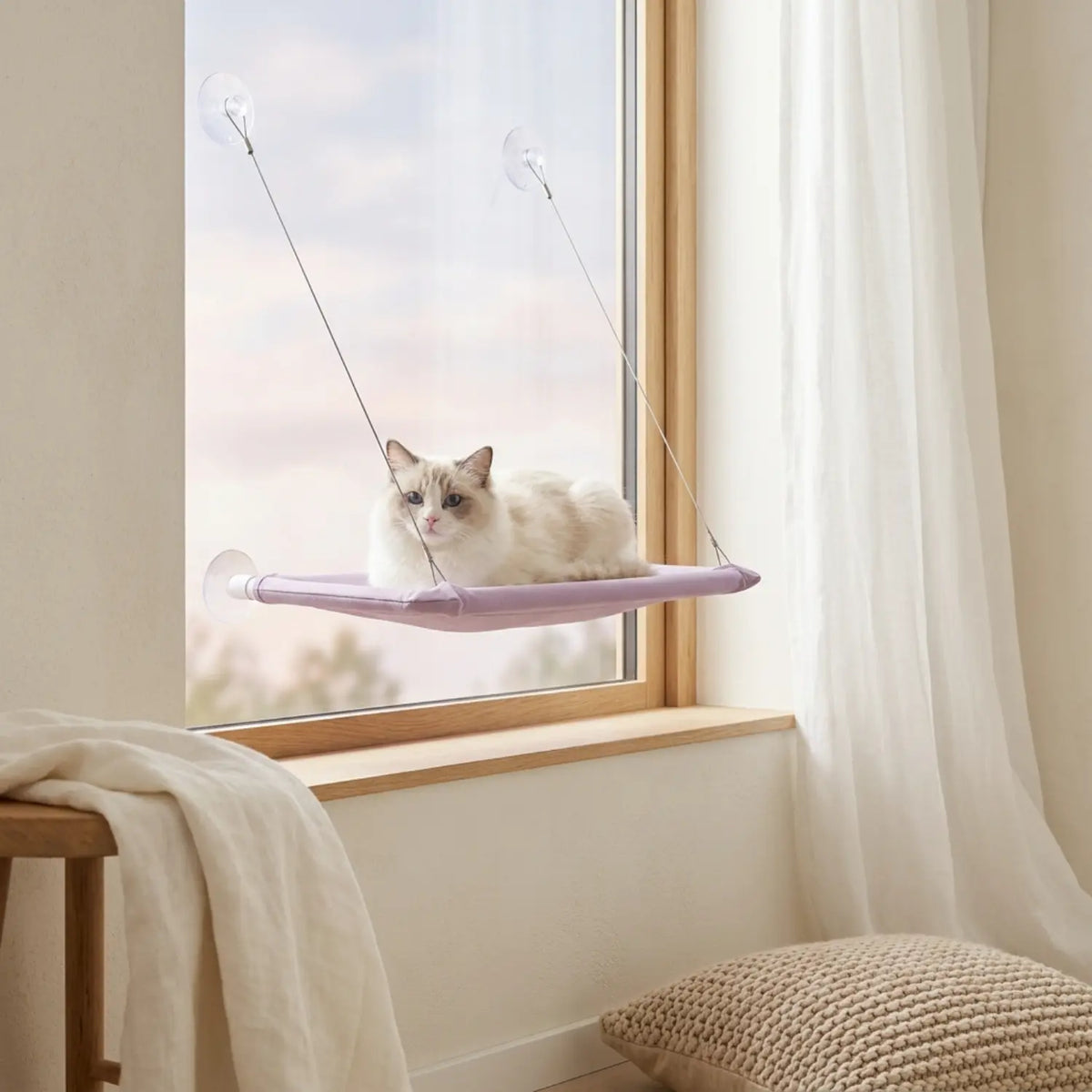 Hamac de fenêtre pour chat Le Solarium Suspendu – vue 2