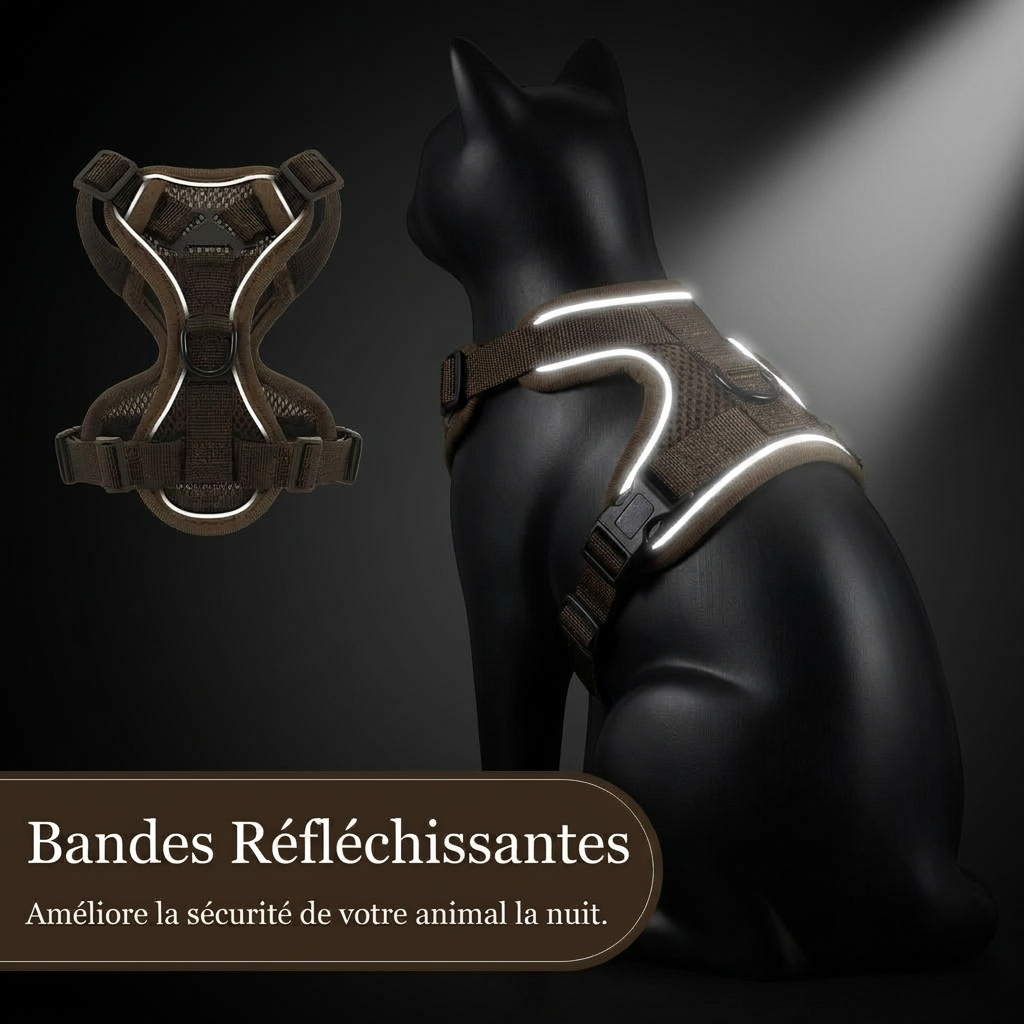Harnais rembourré et laisse pour chat Le Harnais Cocon – vue 10