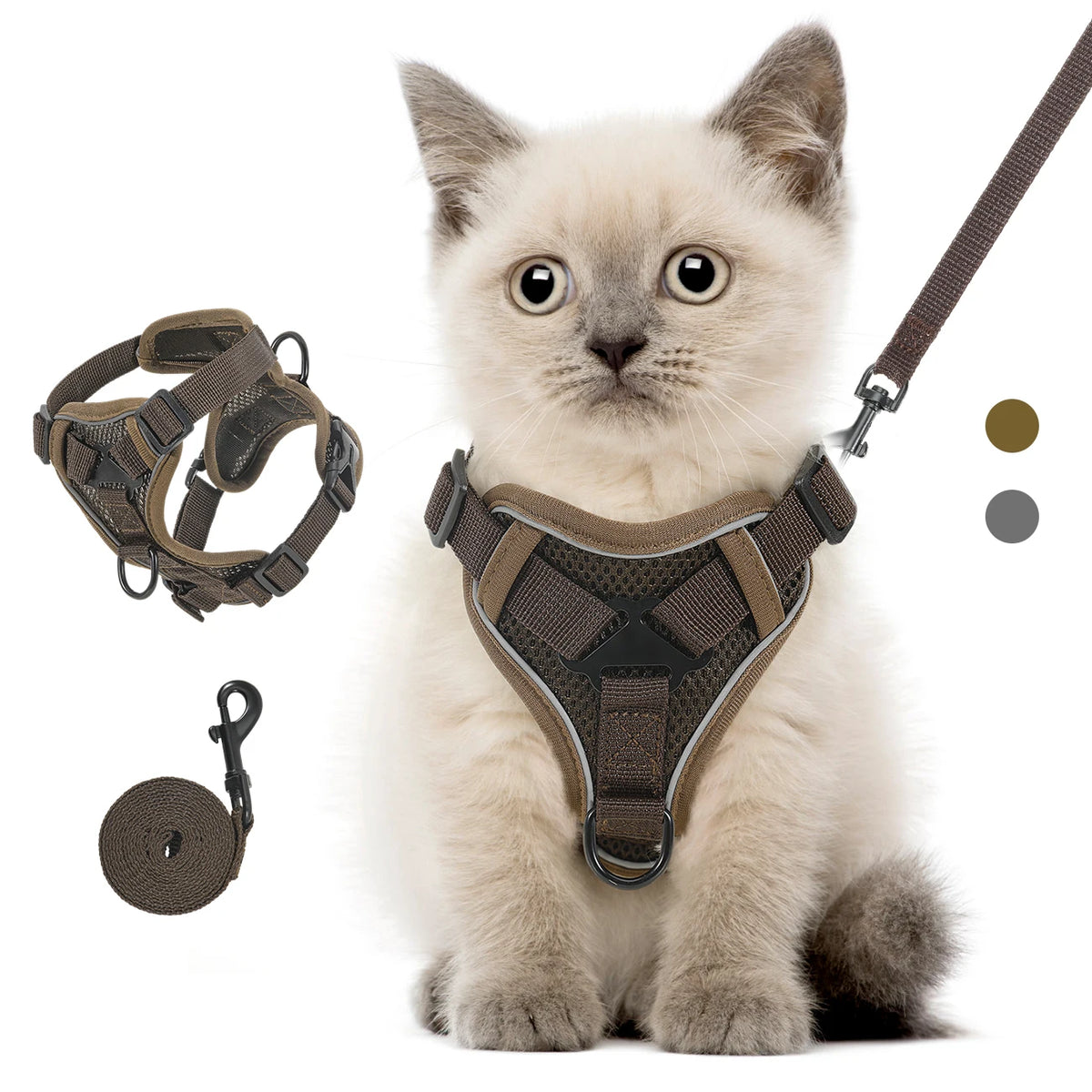 Harnais rembourré et laisse pour chat Le Harnais Cocon – vue 4