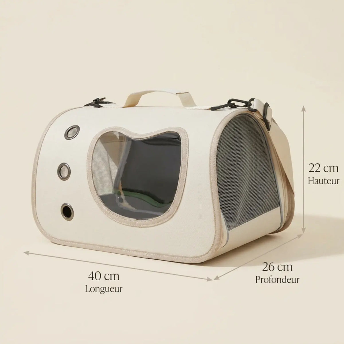 Sac de transport pour chat bandoulière et main Le Nuage Nomade – vue 4